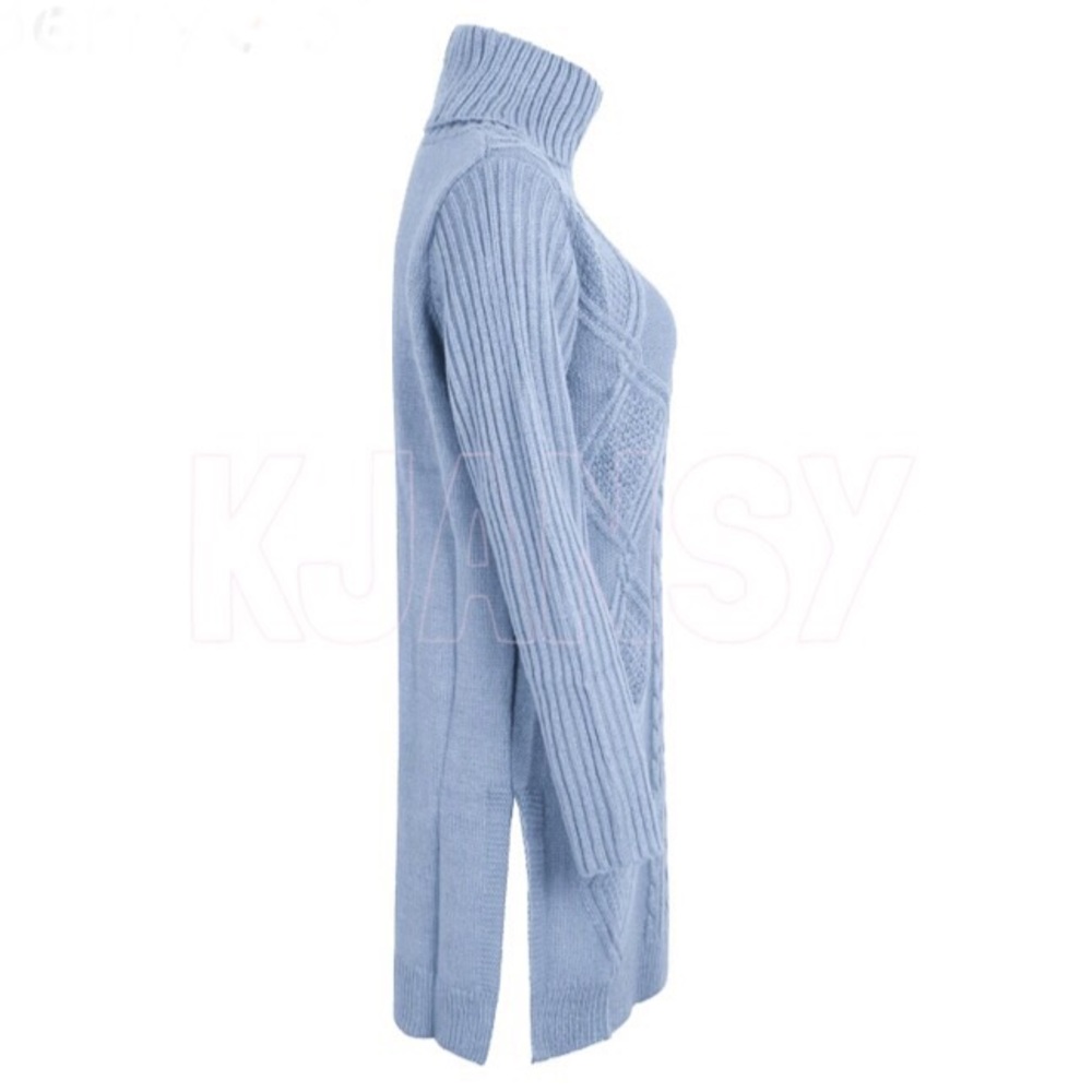 Blue Sweater Dress - Picture 5 of 8